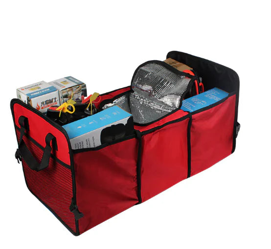 Organizator portbagaj pliabil, cu 3 compartimente, At Performance, unul termoizolant, doua buzunare laterale. textil, 57x32x29cm, Negru