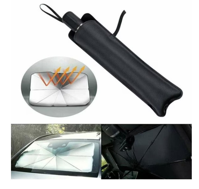 Pachet Auto AT PERFORMANCE®, Siguranță & Confort: Oglindă DVR Dual Full HD + Parasolar Pliabil UV – Protecție Completă Pentru Mașina Ta