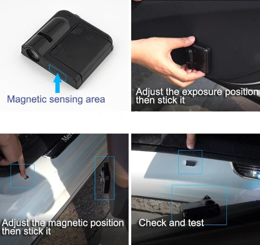 Set 2 Mini Lampi Logo Portiere, AT PERFORMANCE, Auto, Holograme Logo Dedica Land Rover