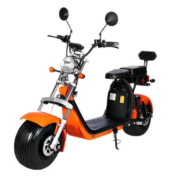 Scuter Electric 2 Persoane, Viteză Limitată 25 km/h – Fără Permis, Viteza maxima 45 km/h, Autonomie 90 km, Motor 1500W, 2X Baterie 20Ah, Suspensie Hidraulică, COC Inclus