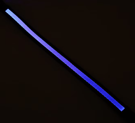 Lesa Pentru caini si pisici At Performance, cu Banda LED Albastra, Cusatura Reflectorizanta, cu 3 Moduluri de iluminare, 90-115 cm, Acumulator, Incarcare USB Negru/Albastru