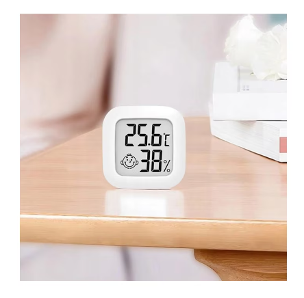 Termometru si higrometru de camera AT PERFORMANCE, Ecran LCD, cu functie de masurare a temperaturii si a umiditatii aerului, Indicator comfort, 3.9x 3.9x1.2 Cm, culoare Alb