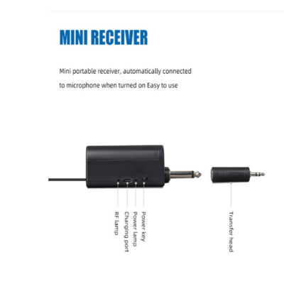 Set 2 microfoane, Wireless, AT PERFORMANCE®, Pentru Karaoke, Negru