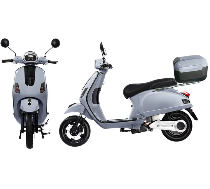 Scuter Electric N-Moto EL3 Gri – Motor Bosch 1000W, Dimensiuni 1760×540×1130mm, Greutate 65Kg, Viteză Max. 45 km/h, Autonomie 60 km, Baterii 72V, APP, GPS, Carte RAR (C.I.V) + CADOU Tricou N-Moto