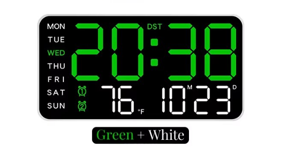 Ceas de perete LED AT PERFORMANCE 6659 – eleganta moderna si functionalitate avansata Verde