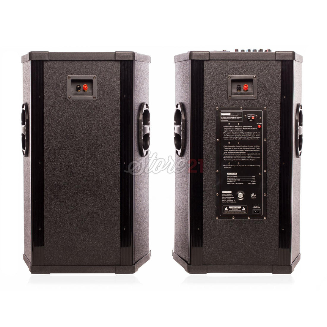 Set Boxe active 800 W profesionale Vlliodor 2005,15 INCH, 2 Microfoane Wireless, USB, Radio, Bluetooth