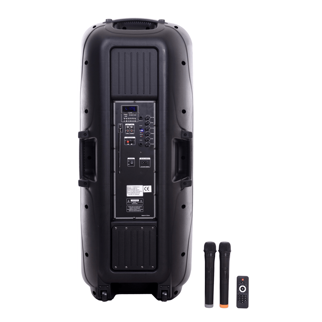 Boxa Bluetooth Activa 800W, 120x35x35 cm, Karaoke, Radio Card, USB, MP3, 2 Microfoane Wireless, Telecomanda