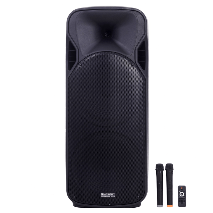 Boxa Bluetooth Activa 800W, 120x35x35 cm, Karaoke, Radio Card, USB, MP3, 2 Microfoane Wireless, Telecomanda