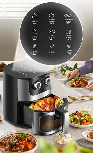 Friteuza cu geam Multifuncțională cu Aer AT PERFORMANCE – Gătit Sănătos, Rapid și Eficient