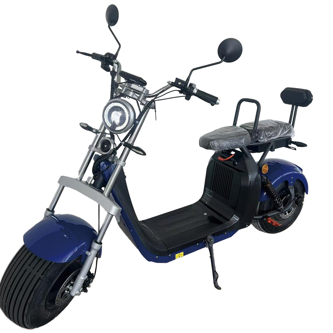 Scuter Electric 2 Persoane, Viteză Limitată 25 km/h – Fără Permis, Motor 1500W, 2X Baterie 20Ah, Suspensie Hidraulică, COC Inclus