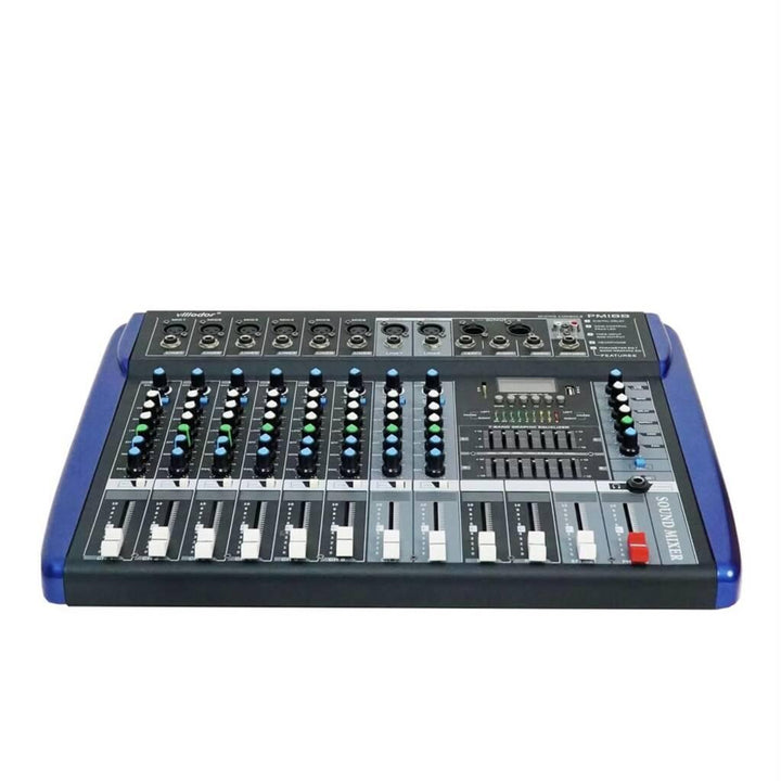 Mixer Audio Profesional AT PERFORMANCE® PM188, 8 Canale, USB, Egalizator Grafic 7 Benzi, Digital Delay