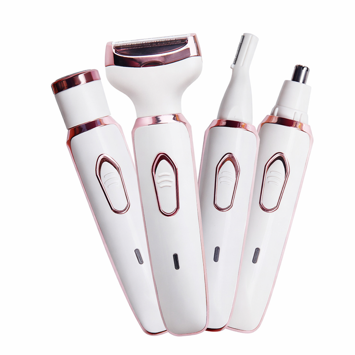 Kit Profesional de Îngrijire 4-în-1 – Lady Shaver Elegant & Trimmer Multifuncțional