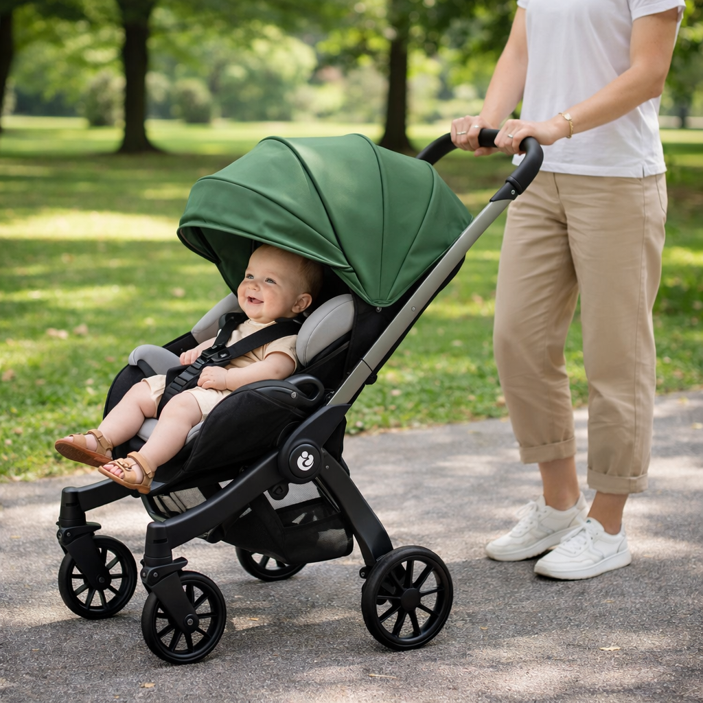 Cărucior Travel  4 în 1 pentru Bebeluși Stroller Plus 2053 – Sistem Multifuncțional, 0-3 Ani