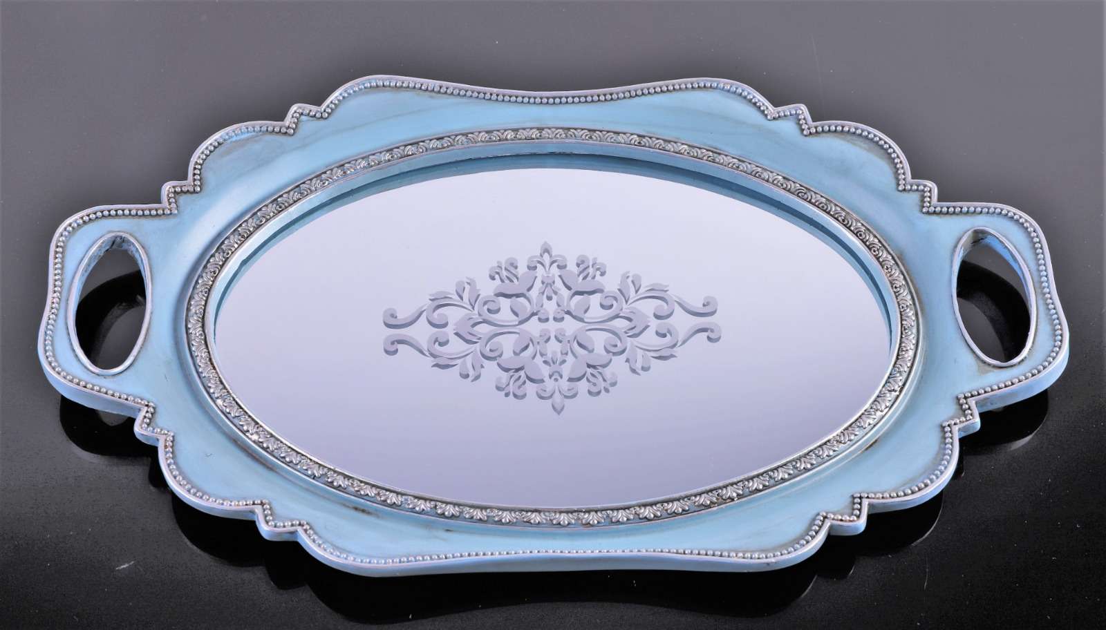 Tava din rasina cu oglinda vintage L