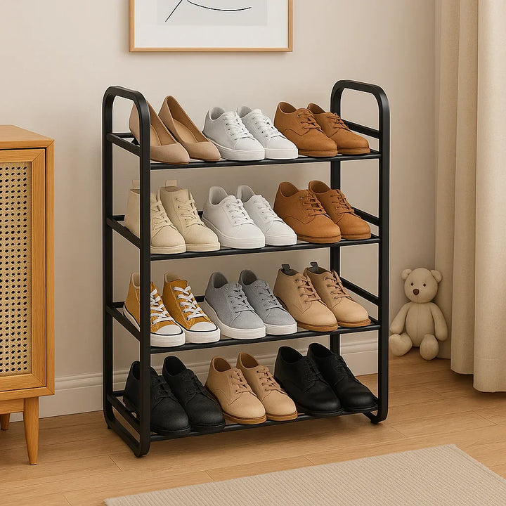 Raft modern pentru pantofi AT PERFORMANCE® – 4 etaje, compact și elegant