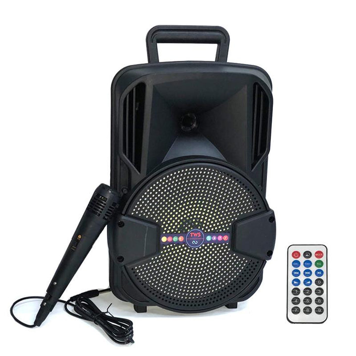Super oferta boxa activa portabila, bass puternic , 200 W,Microfon Cu Fir, USB, Radio, Bluetooth,Telecomandă + Cadou casca bluetooth + husa tableta