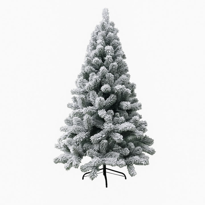Brad artificial cu zapada, ROYAL, 180 cm, verde/alb,suport