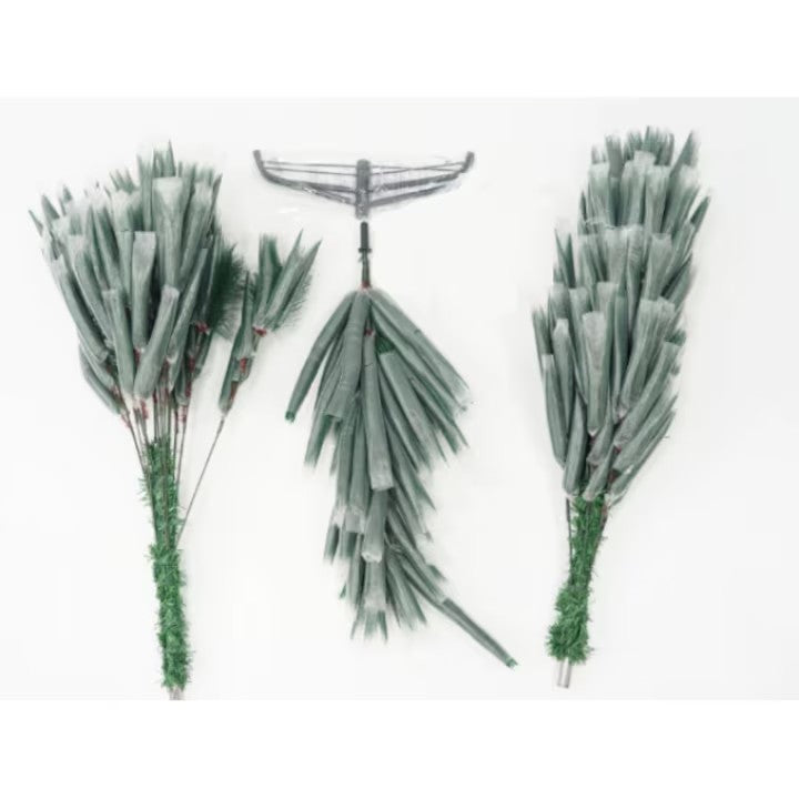 Brad artificial de Craciun AT PERFORMANCE®, tip pin, clasic, pentru interior/exterior, inaltime 210 cm, verde, suport metalic inclus.