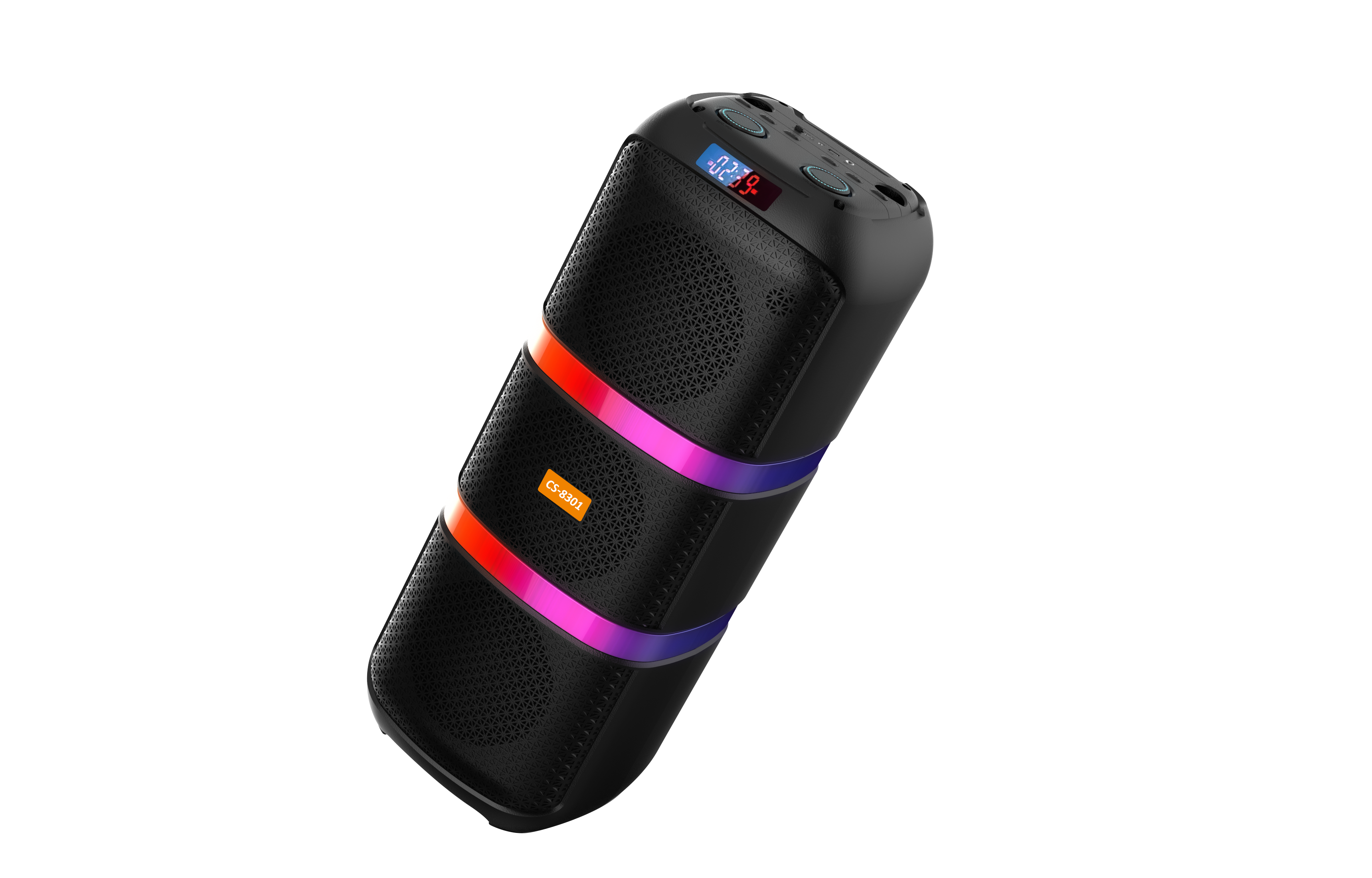 Boxa Portabila AT PERFORMANCE®, cu Lumini RGB, cu Maner, Putere 30W, MP3, USB, Bluetooth, TF, WIFI, Slot Microfon, Acumulator, Negru