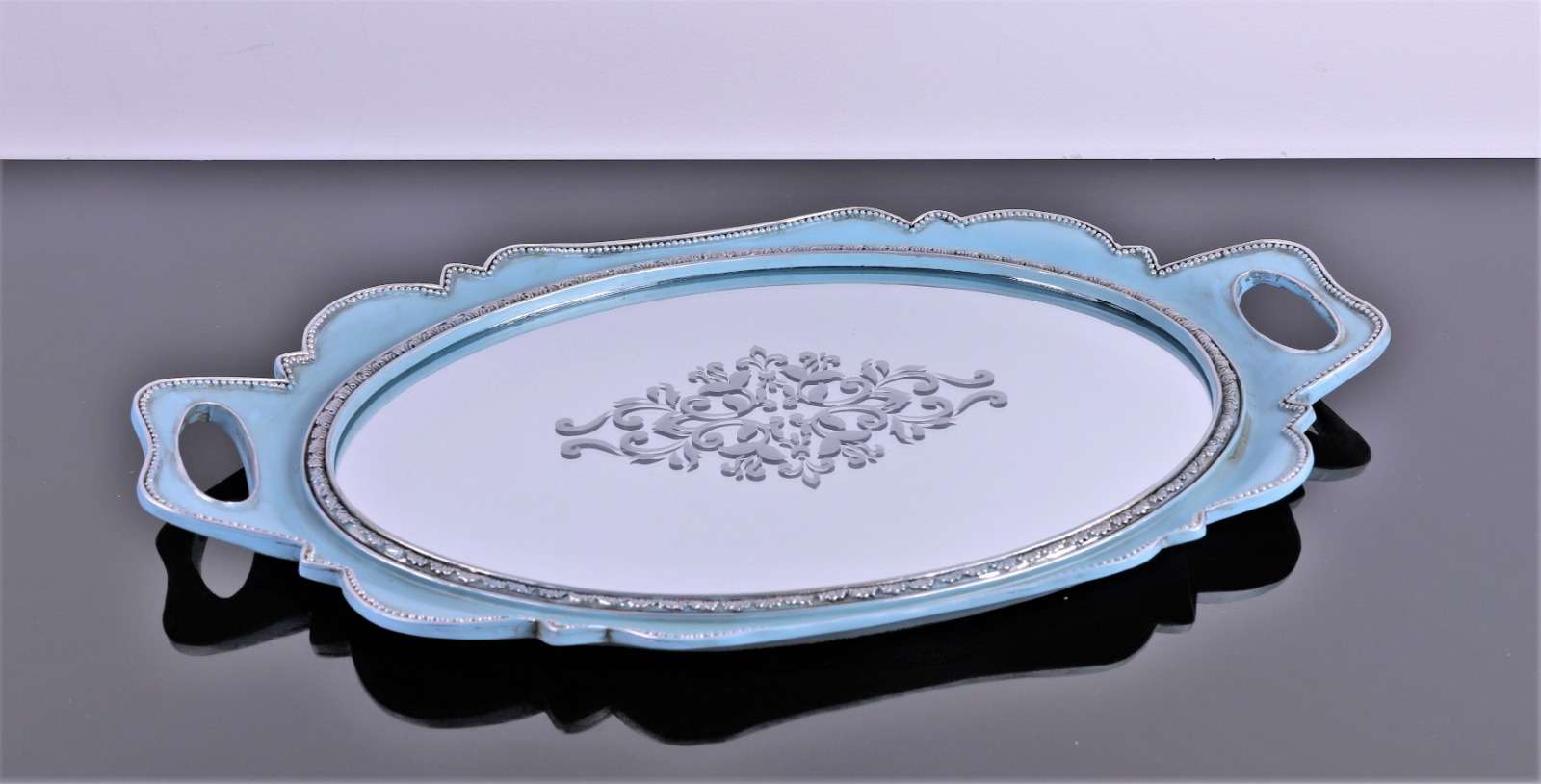 Tava din rasina cu oglinda vintage L