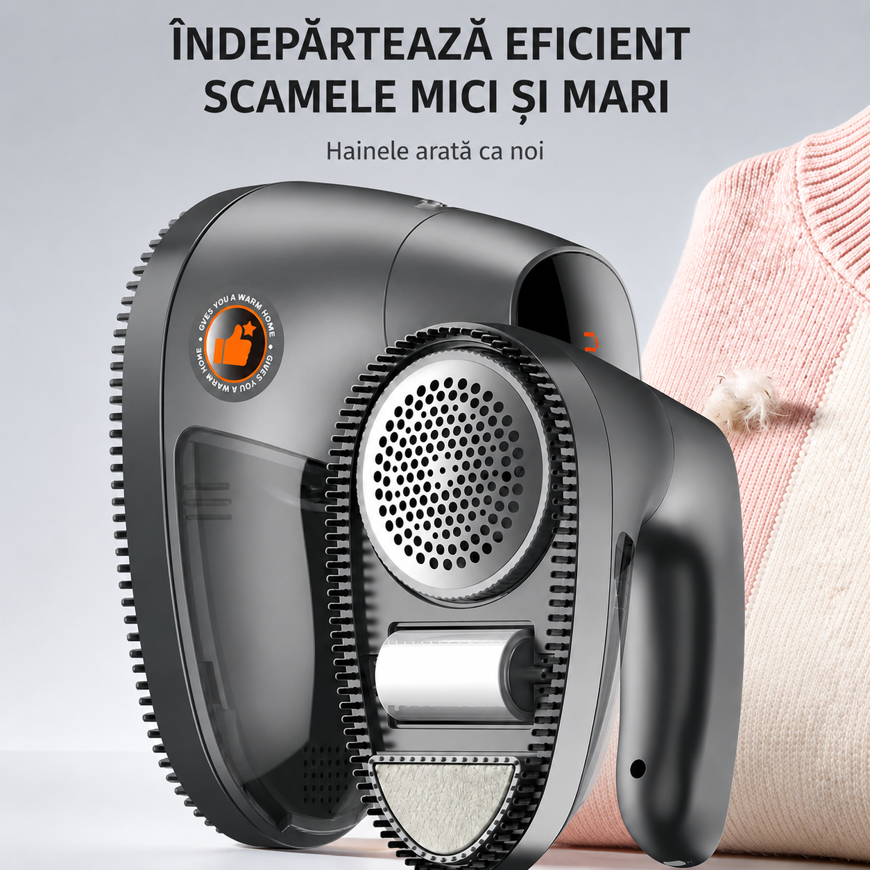 Aparat Electric 2 În 1 Pentru Îndepărtarea Scamelor Haley HY-127, 5W, Acumulator 1200mAh, 6 Lame, Mâner Rotativ 180°, Afișaj LED, Reîncărcabil USB