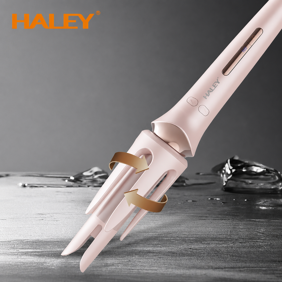 Ondulator Automat de Păr HALEY HY-3509, 40W, 32 mm, 3 Trepte de Temperatură 160–200°C, Încălzire Rapidă, Cablu Rotativ 360°, Roz