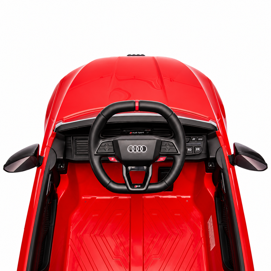 Mașinuță Electrică Pentru Copii KIDOO Audi RS 3 Sportback 2025, Licență Oficială Audi, 12V 4.5Ah, Telecomandă 2.4G, 3 Viteze, Bluetooth, USB, Lumini LED, Alb
