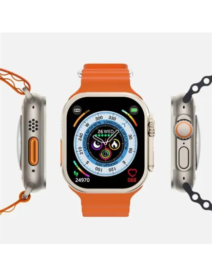 Pachet Smartwatch AMOLED 49mm + Boxă Karaoke cu 2 Microfoane AT PERFORMANCE® – Apel Bluetooth, Muzică, Fitness & Distracție