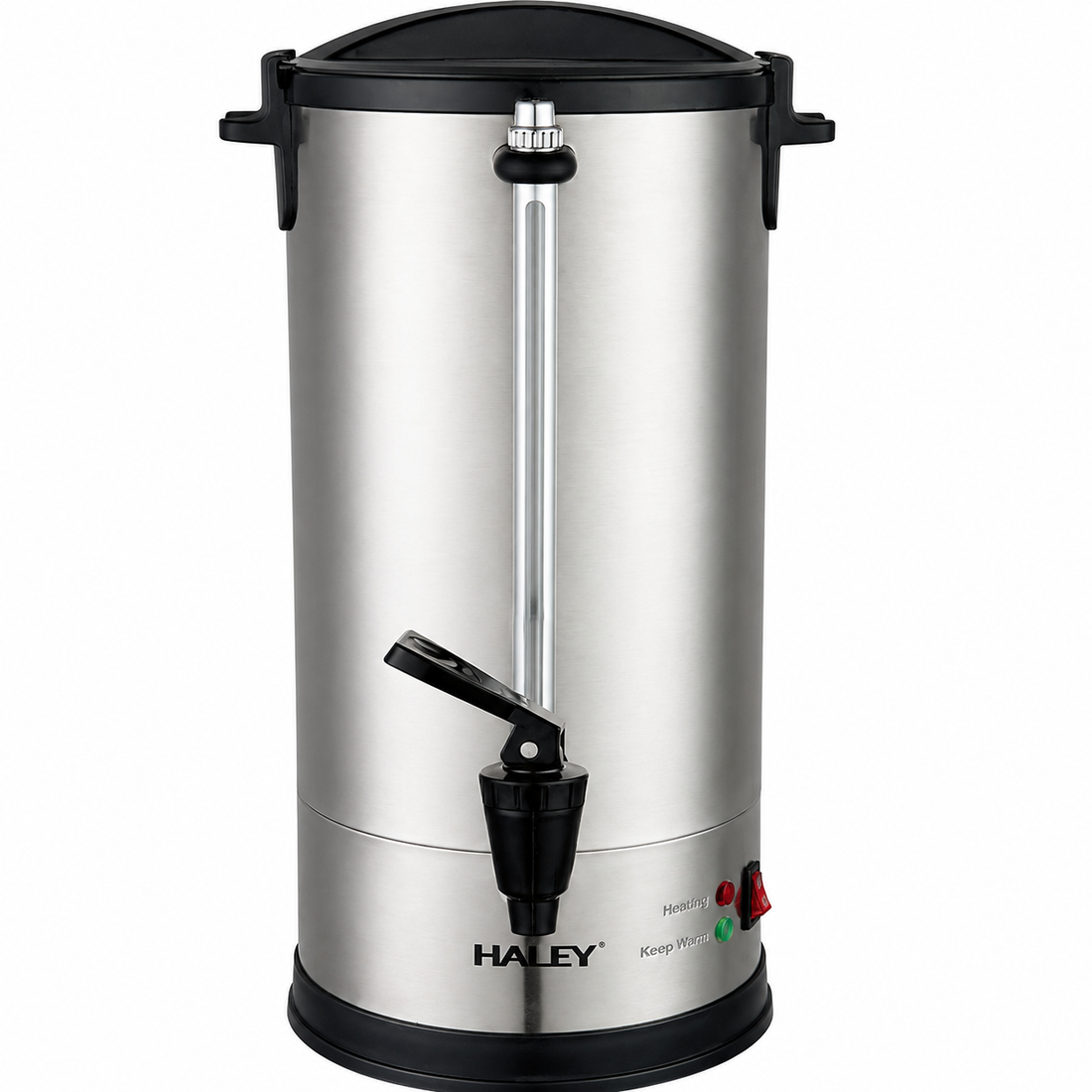 Termos Electric Profesional HALEY HY-6935L, 35L, 2500W, Inox 304, Robinet, Indicator Nivel Apă, Menținere Temperatură