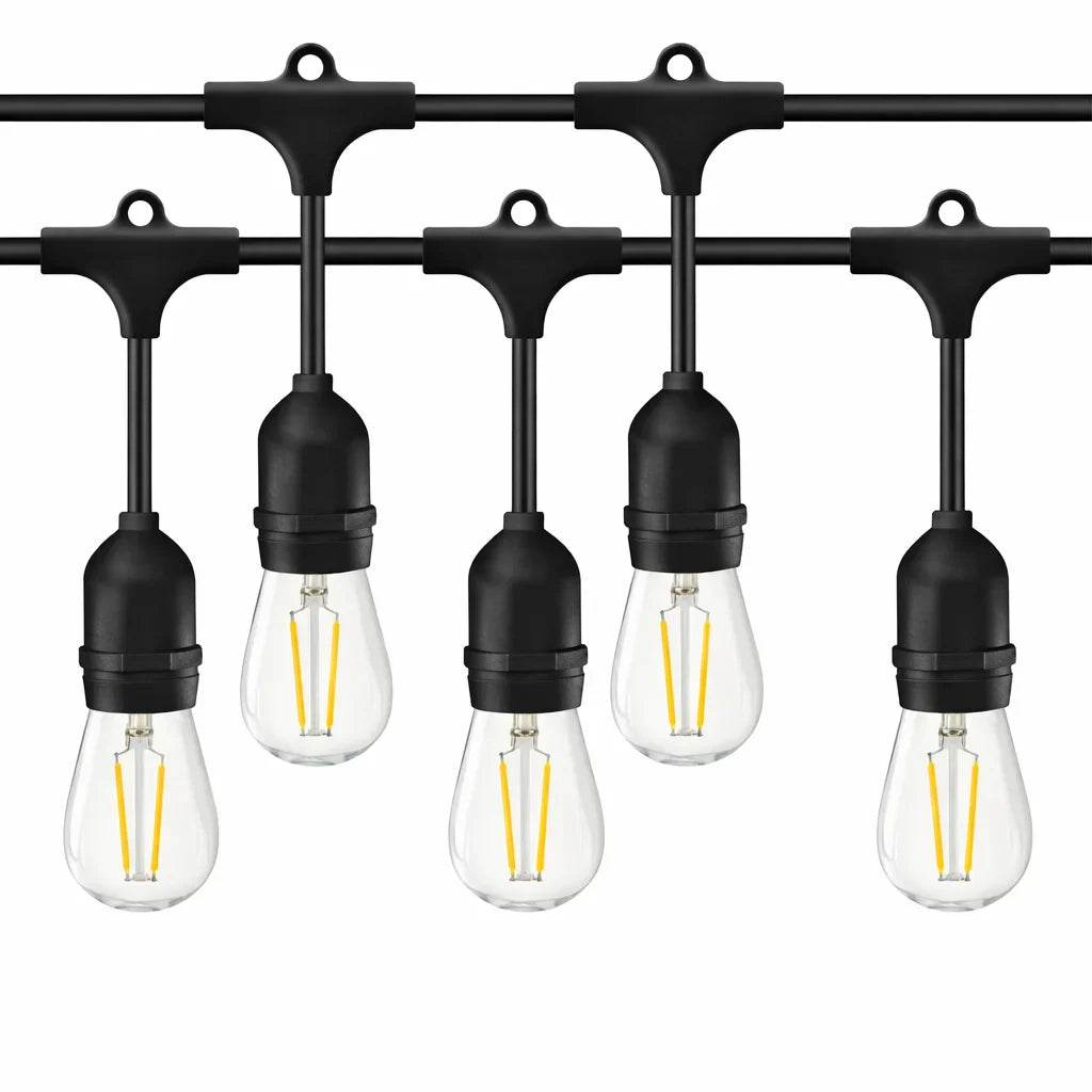 Ghirlandă Luminoasă Decorativă Interconectabilă AT PERFORMANCE® 15 m, 30 Becuri LED, Alb Cald, Exterior IP44