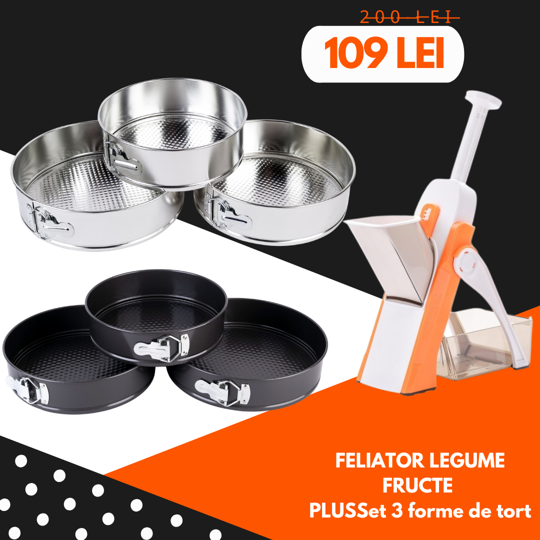 FELIATOR LEGUME FRUCTE PLUS Set 3 forme de tort