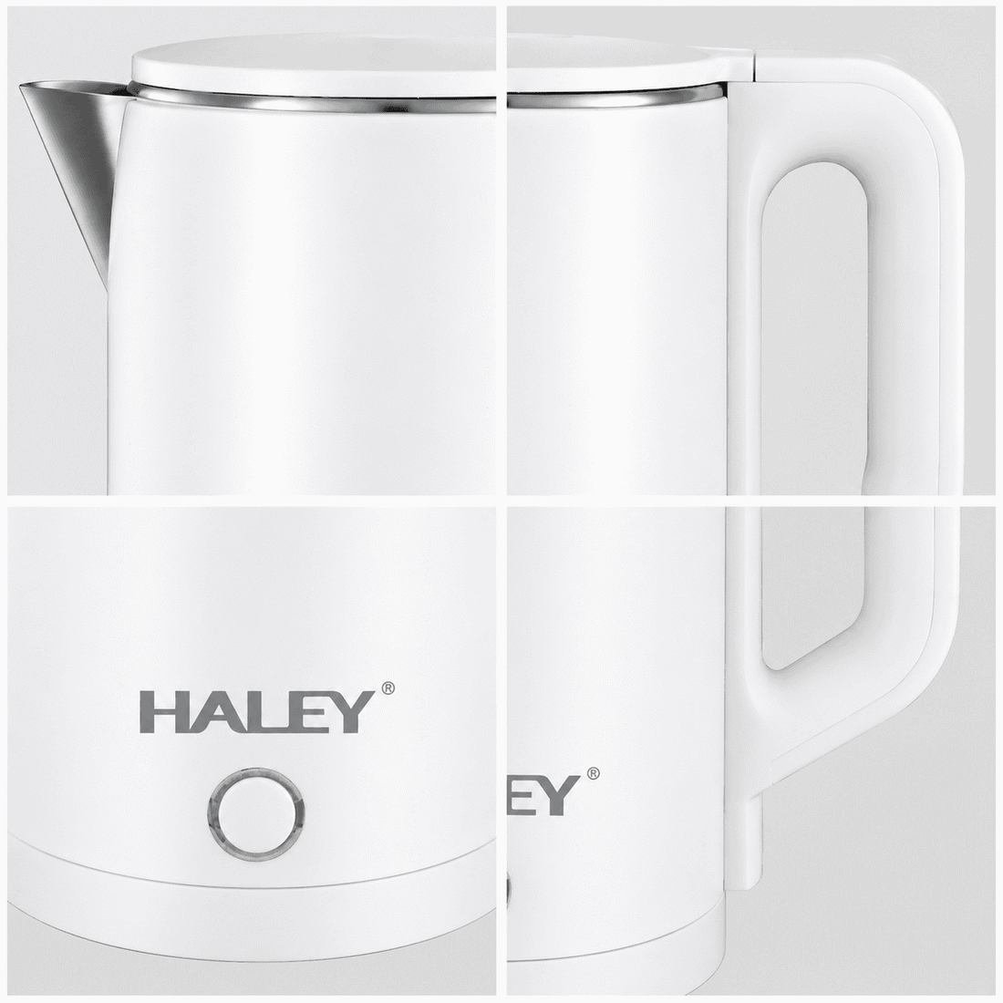 Fierbător Electric Haley HY-8870, 3L, 1800W, Oțel Inoxidabil SUS304, Bază Rotativă 360°, Oprire Automată
