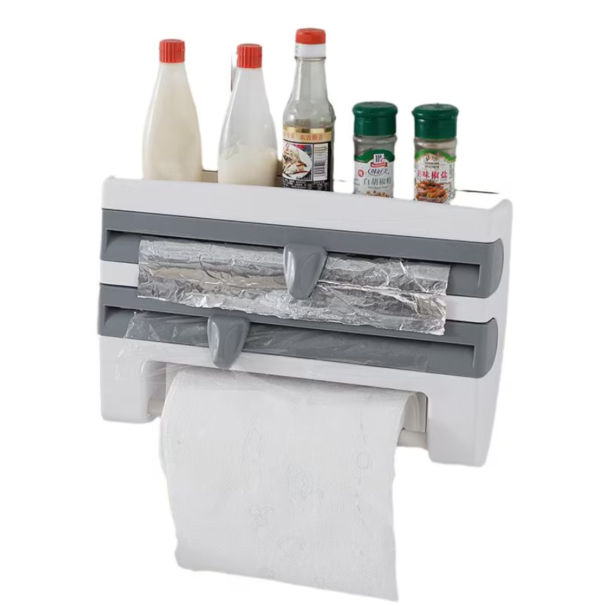 Suport rola/folie, AT PERFORMANCE®, 39x10x25cm, alb