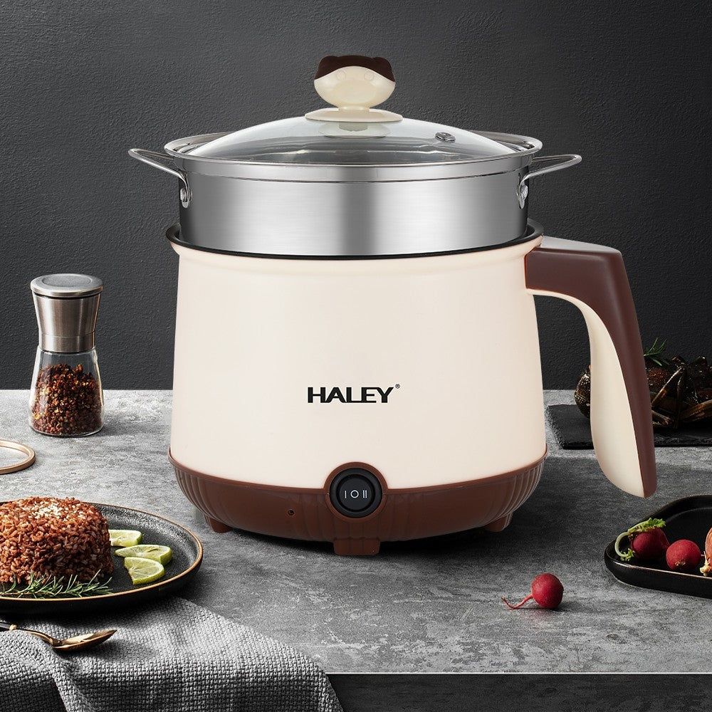 Multicooker Electric Portabil 2.2L, 600W – Gătit Rapid, Menținere la Cald, Oală Antiaderentă, Protecție Supraincălzire