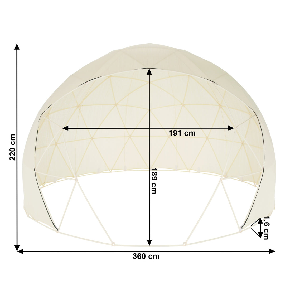 Cort 3.6 x 3.6 x 2.2 m Curte, Gradina, Evenimente, pliabil , Iglu .