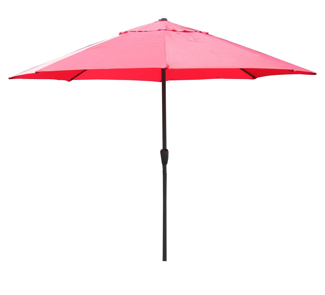 Umbrelă de Grădină 295 cm, Rotundă, Protecție UV, Roșu