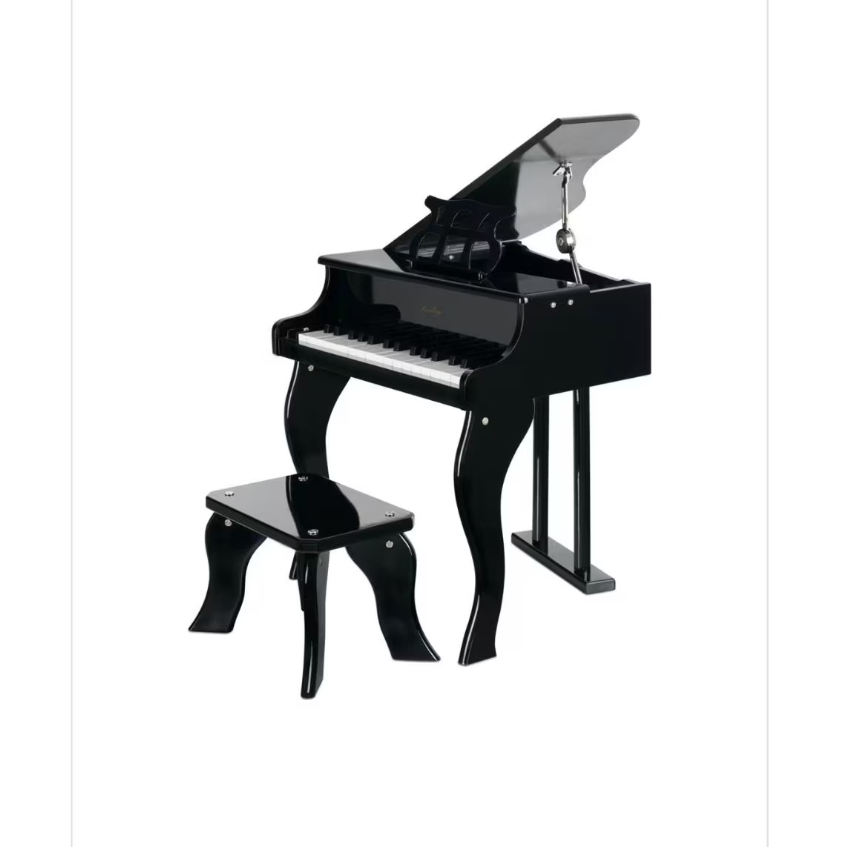 Pian din lemn cu scaunel pentru copii, 30 de clape