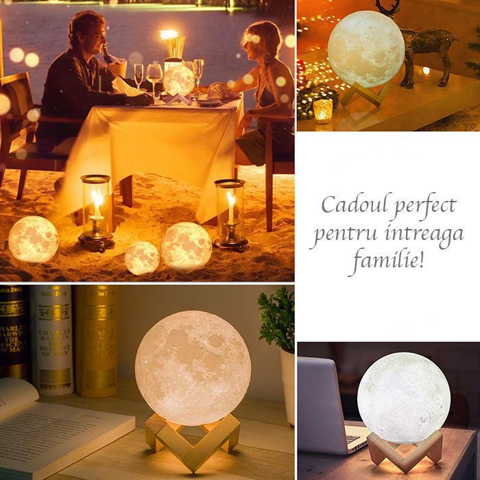 Set 6 cesti plus lampa veghe moon