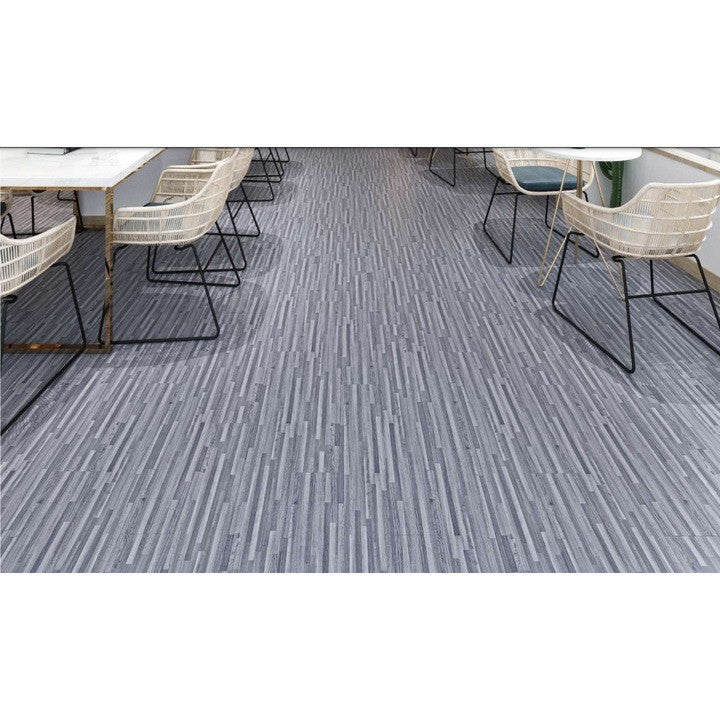 Set 36 Placi, De Pardoseala, AT PERFORMANCE®, durabil, autoadezive, PVC, 914.4mm x152.4mm, mm 5 m²/box, Gri dungi nou