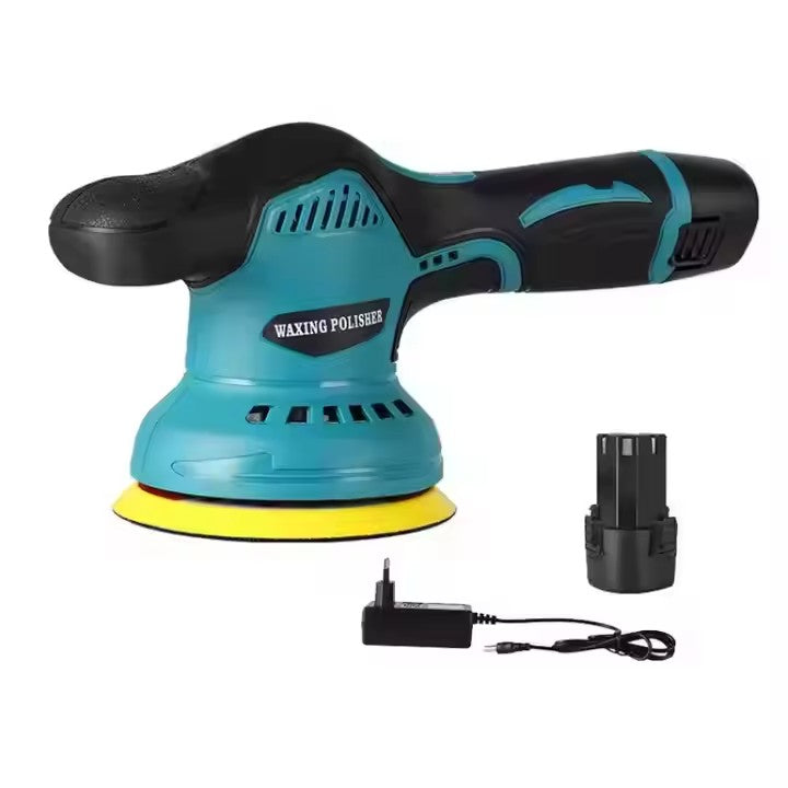 Aparat Polish AT PERFORMANCE®, Auto Electric 36V, 2 Acumulatori, Fără Fir, 8 Viteze, 2500–5000 RPM, Portabil, Albastru/Negru