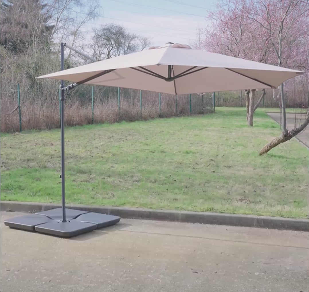 Umbrelă de Soare cu Braț Lateral 290 cm, Protecție UV, Antracit