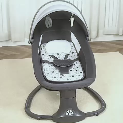 Balansoar  copii MASTELA Albastru , Balansoar copii 3 in 1, Electric, cu Plasa Tantari, Perna Detasabila, Jucarii, USB, Bluetooth, Telecomanda, 0-3 ani, Albastru