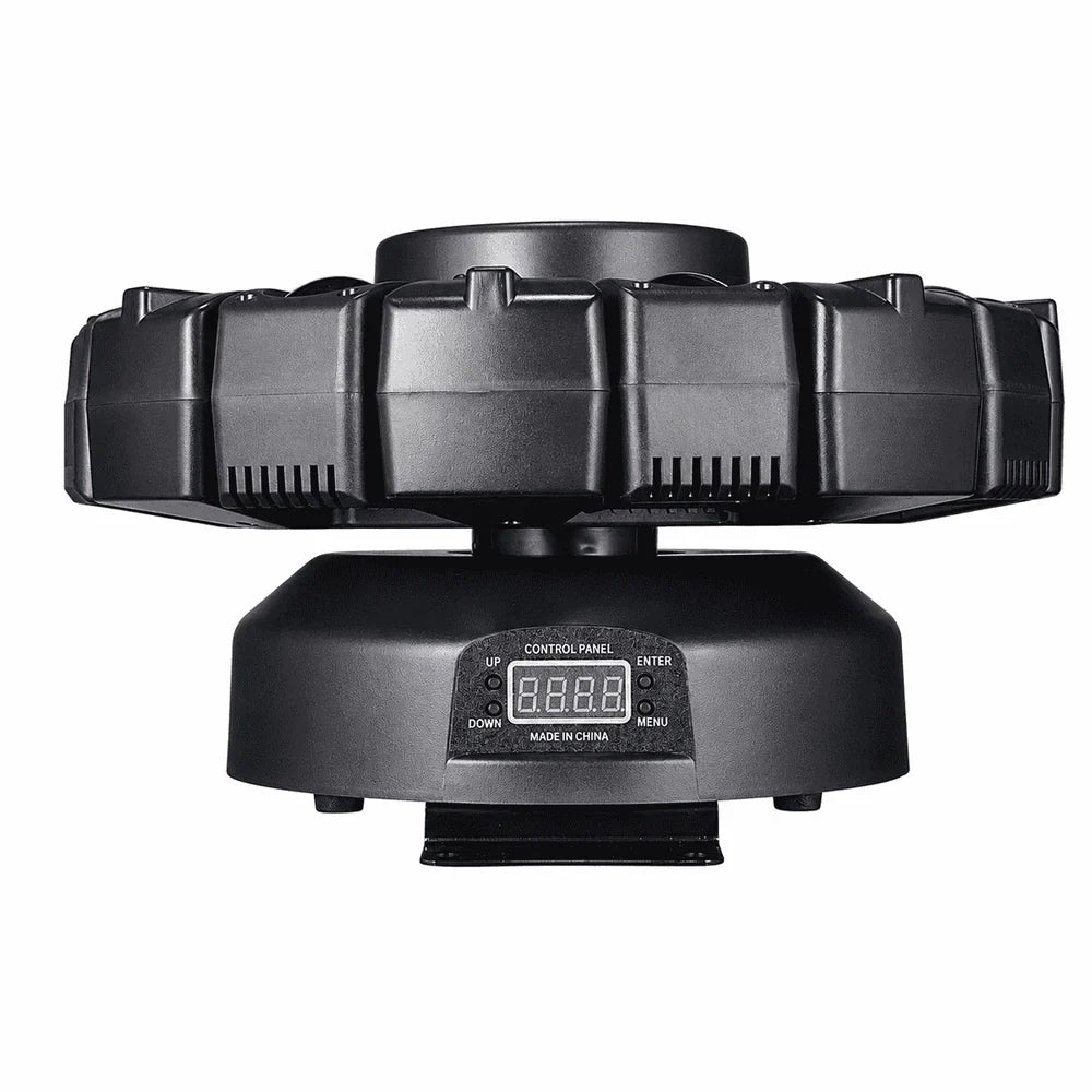 Moving Head Profesional RGBW cu Laser Roșu, Stroboscop, 8×10W + 8×3W LED, DMX512 26 Canale, Sound Active, Auto, Master/Slave și Telecomandă