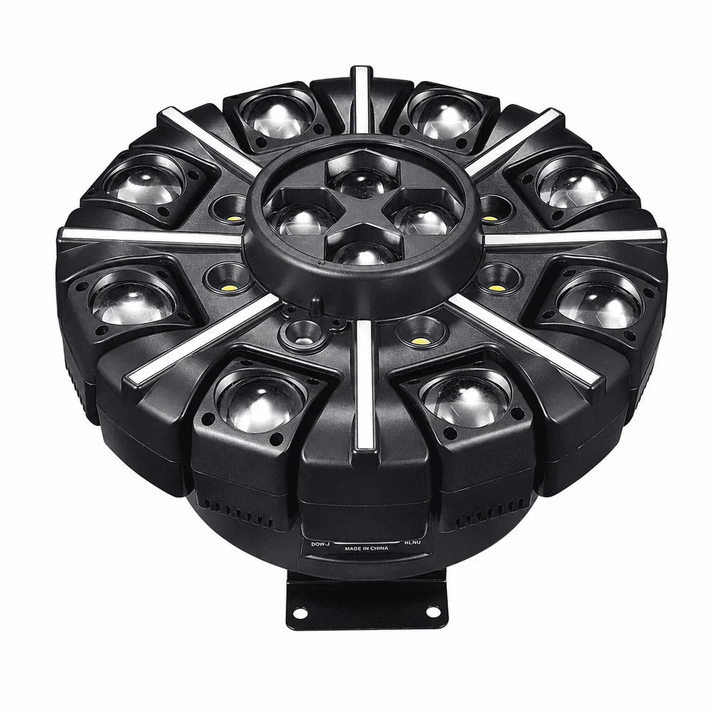 Moving Head Profesional RGBW cu Laser Roșu, Stroboscop, 8×10W + 8×3W LED, DMX512 26 Canale, Sound Active, Auto, Master/Slave și Telecomandă