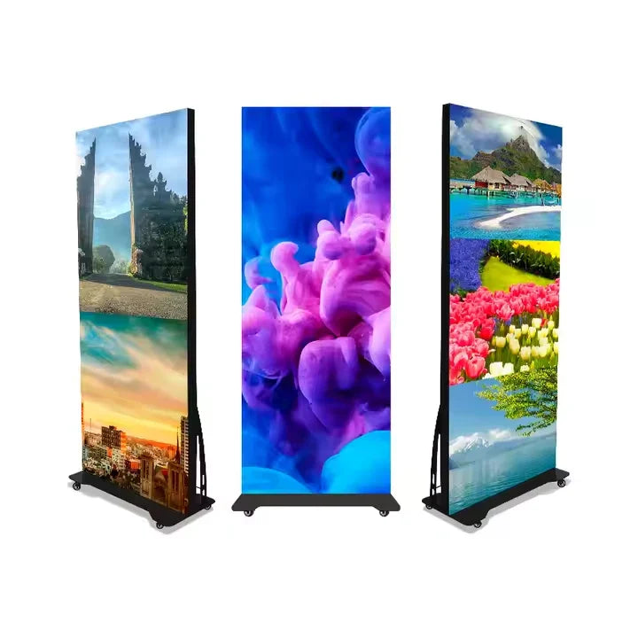 Totem LED Digital de Interior AT PERFORMANCE® – Display P2.5, 2050mm, 768×256, 1200cd, IP45, Wi-Fi/USB/HD