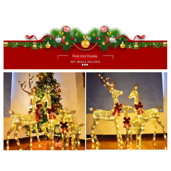 Decoratiune de Craciun, At Performance, Set Reni Potrivit pentru utilizare in interior si exterior