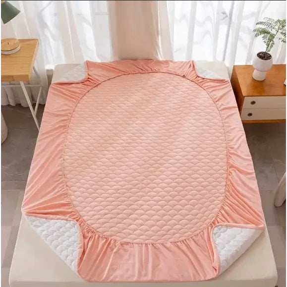 Husa de saltea din bumbac, impermeabila, At Performance, Roz 180x200cm