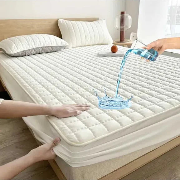 Husa de saltea din bumbac, impermeabila, At Performance, Alb 180x200cm