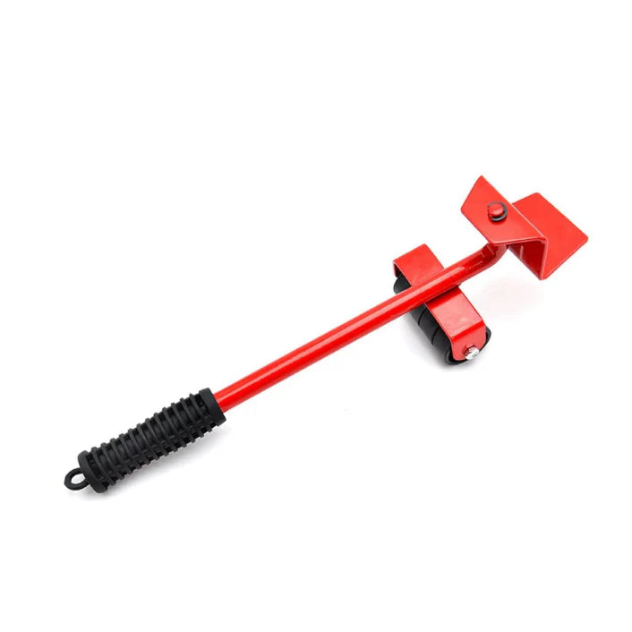 Set AT PERFORMANCE Echipament Pentru Mutat Mobila, Metal, Rosu, 5 Piese, Maxima 150 Kg