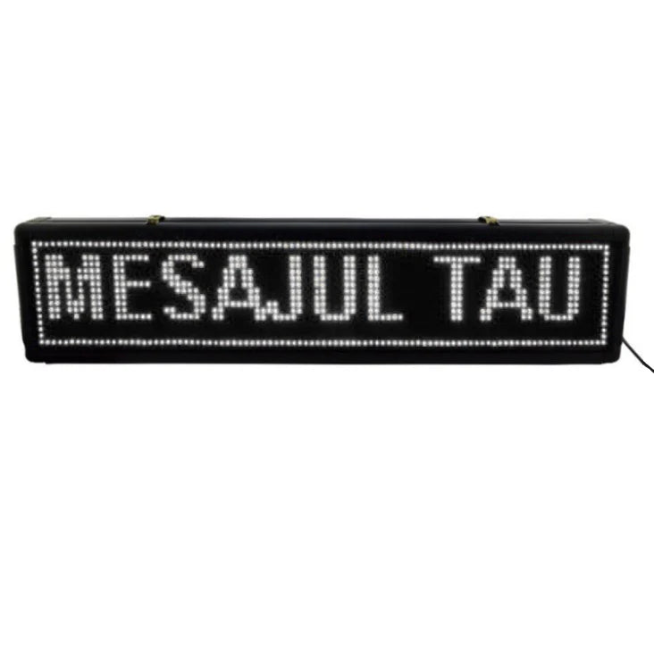 Reclama Luminoasa AT PERFORMANCE 100*20 cm, LED ALB, Cod QR, Vizualizare 120°, Wi-Fi